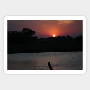 Kansas Country Sunset Sticker